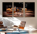 Elegant Whiskey Art Canvas Print Whiskey Printing Cuban