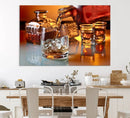 Elegant Whiskey Canvas Wall Art Print Scotch Art Bourbon Art