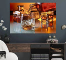 Elegant Whiskey Canvas Wall Art Print Scotch Art Bourbon Art