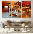 Elegant Whiskey Canvas Wall Art Print Scotch Art Bourbon Art