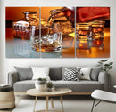 Elegant Whiskey Canvas Wall Art Print Scotch Art Bourbon Art