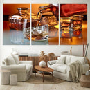 Elegant Whiskey Canvas Wall Art Print Scotch Art Bourbon Art