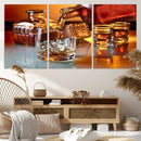 Elegant Whiskey Canvas Wall Art Print Scotch Art Bourbon Art