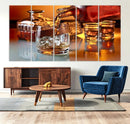 Elegant Whiskey Canvas Wall Art Print Scotch Art Bourbon Art