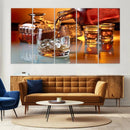 Elegant Whiskey Canvas Wall Art Print Scotch Art Bourbon Art