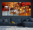 Elegant Whiskey Canvas Wall Art Print Scotch Art Bourbon Art