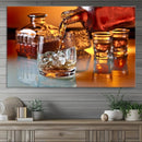 Elegant Whiskey Canvas Wall Art Print Scotch Art Bourbon Art