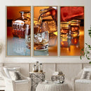 Elegant Whiskey Canvas Wall Art Print Scotch Art Bourbon Art