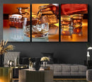 Elegant Whiskey Canvas Wall Art Print Scotch Art Bourbon Art