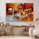 Elegant Whiskey Canvas Wall Art Print Scotch Art Bourbon Art