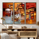 Elegant Whiskey Canvas Wall Art Print Scotch Art Bourbon Art