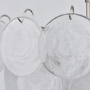 Elegant White Murano Disc Chandelier
