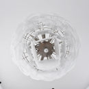 Elegant White Murano Disc Chandelier