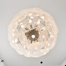 Elegant White Murano Disc Chandelier