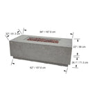Elementi Andes Fire Table - Light Gray