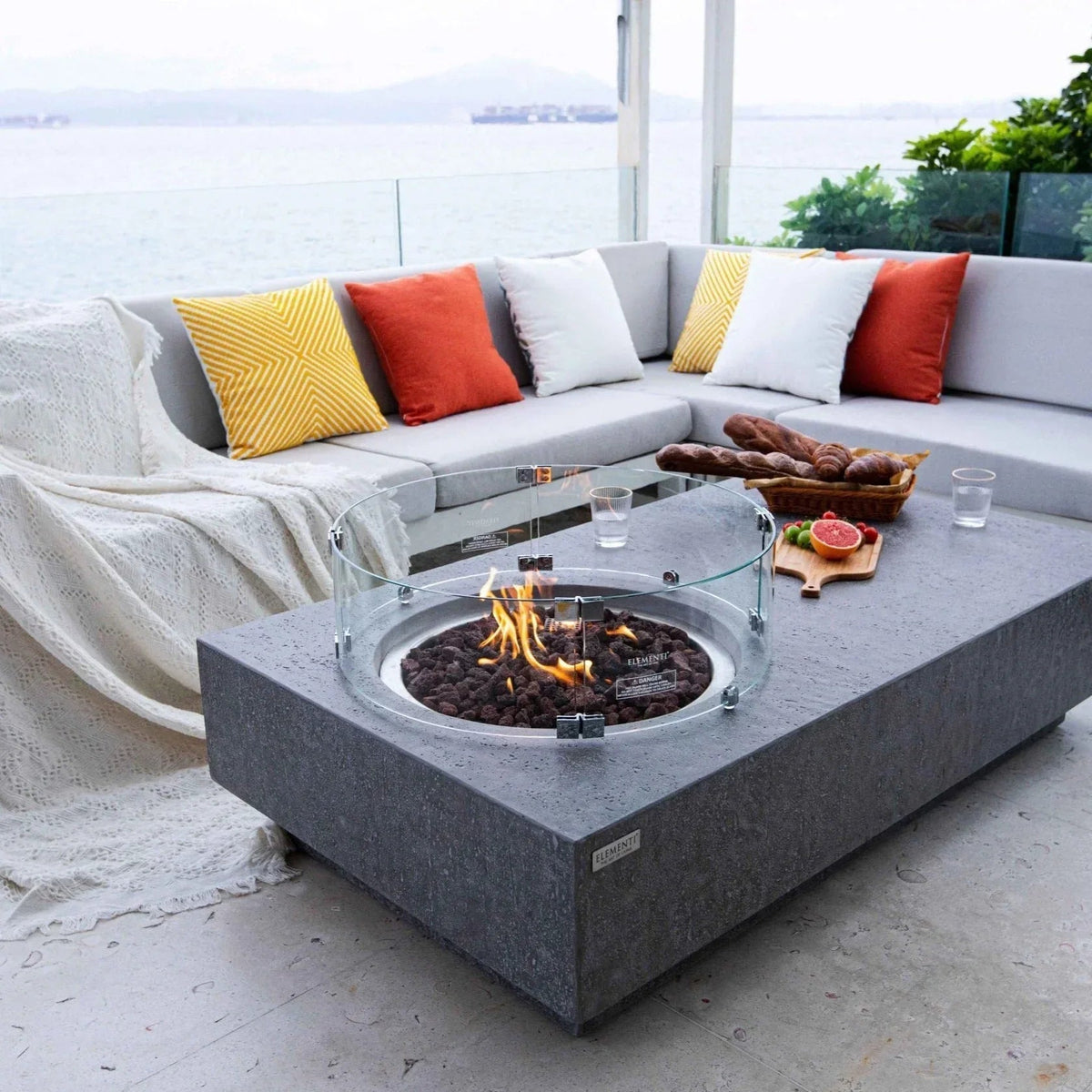 Elementi Metropolis Fire Pit Table - Light Gray, photo 15 of 20