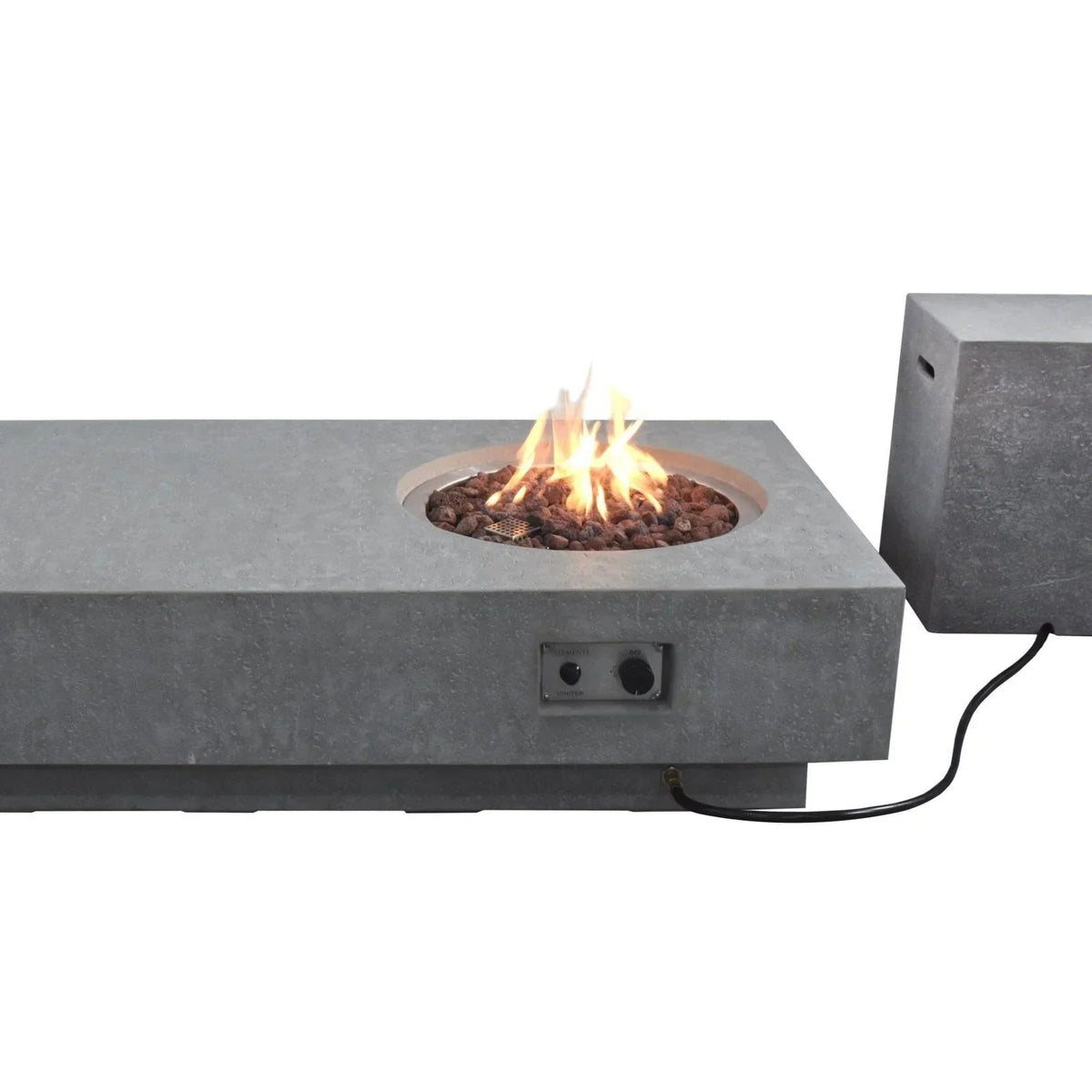 Elementi Metropolis Fire Pit Table - Light Gray, photo 2 of 20