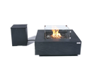 Elementi Plus Roraima 40" Square Slate Black Concrete Natural Gas Fire Table