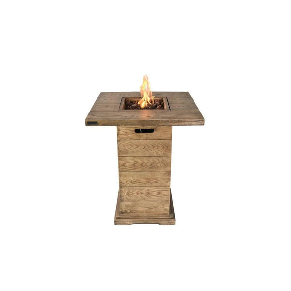 Elementi Rova 34" Redwood Concrete Propane Bar Table, photo 2 of 12