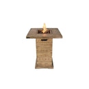 Elementi Rova 34" Redwood Concrete Propane Bar Table