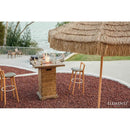 Elementi Rova 34" Redwood Concrete Propane Bar Table