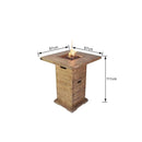 Elementi Rova 34" Redwood Concrete Propane Bar Table