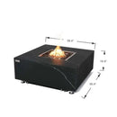 Elementi Plus Sofia 40" Marble Porcelain Fire Table - Bulgaria Black
