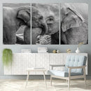 Elephant Family Wall Art Canvas Print
