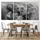 Elephant Family Wall Art Canvas Print