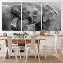 Elephant Family Wall Art Canvas Print