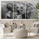 Elephant Family Wall Art Canvas Print