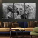 Elephant Family Wall Art Canvas Print