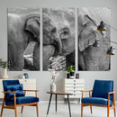 Elephant Family Wall Art Canvas Print