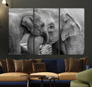 Elephant Family Wall Art Canvas Print