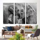 Elephant Family Wall Art Canvas Print