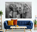 Elephant Family Wall Art Canvas Print