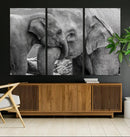 Elephant Family Wall Art Canvas Print