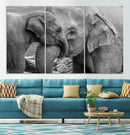 Elephant Family Wall Art Canvas Print