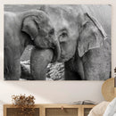 Elephant Family Wall Art Canvas Print