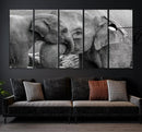 Elephant Family Wall Art Canvas Print
