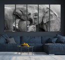 Elephant Family Wall Art Canvas Print