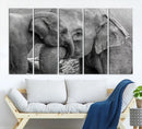 Elephant Family Wall Art Canvas Print