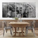 Elephant Family Wall Art Canvas Print