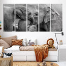 Elephant Family Wall Art Canvas Print