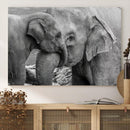 Elephant Family Wall Art Canvas Print