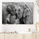Elephant Family Wall Art Canvas Print