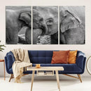 Elephant Family Wall Art Canvas Print