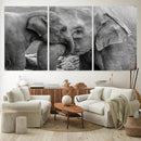 Elephant Family Wall Art Canvas Print
