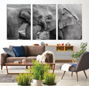 Elephant Family Wall Art Canvas Print