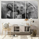 Elephant Family Wall Art Canvas Print